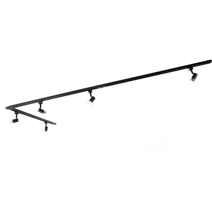 Smartes Schienensystem schwarz 1-phasig 5-leuchtend inkl. Wifi GU10 - Iconic Jeany