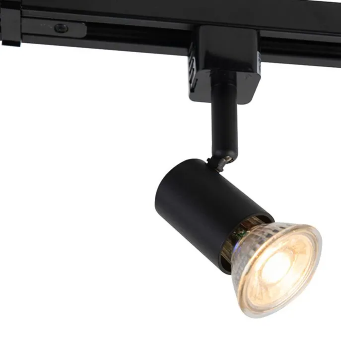 Smartes Schienensystem schwarz 1-phasig 5-leuchtend inkl. Wifi GU10 - Iconic Jeany