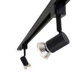 Smartes Schienensystem schwarz 1-phasig 5-leuchtend inkl. Wifi GU10 - Iconic Jeany