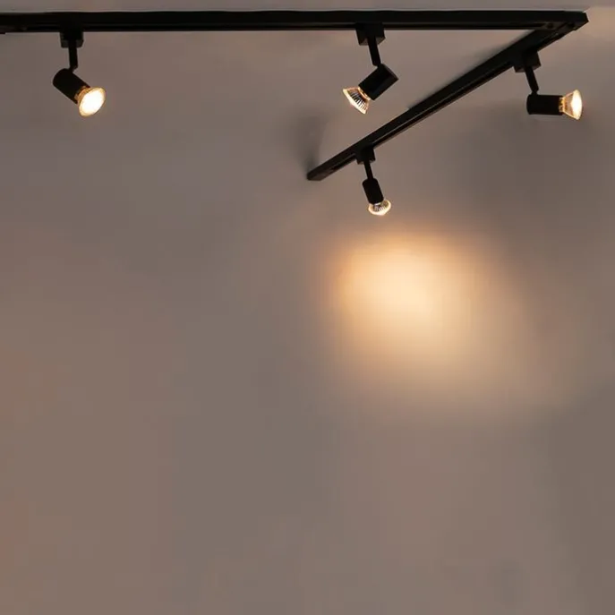 Smartes Schienensystem schwarz 1-phasig 5-leuchtend inkl. Wifi GU10 - Iconic Jeany