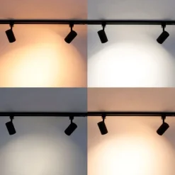 Smartes Schienensystem schwarz 1-phasig 5-leuchtend inkl. Wifi GU10 - Iconic Jeany