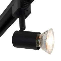 Smartes Schienensystem schwarz 1-phasig 5-leuchtend inkl. Wifi GU10 - Iconic Jeany