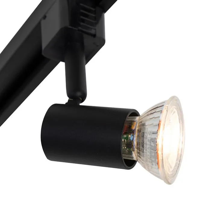 Smartes Schienensystem schwarz 1-phasig 5-leuchtend inkl. Wifi GU10 - Iconic Jeany