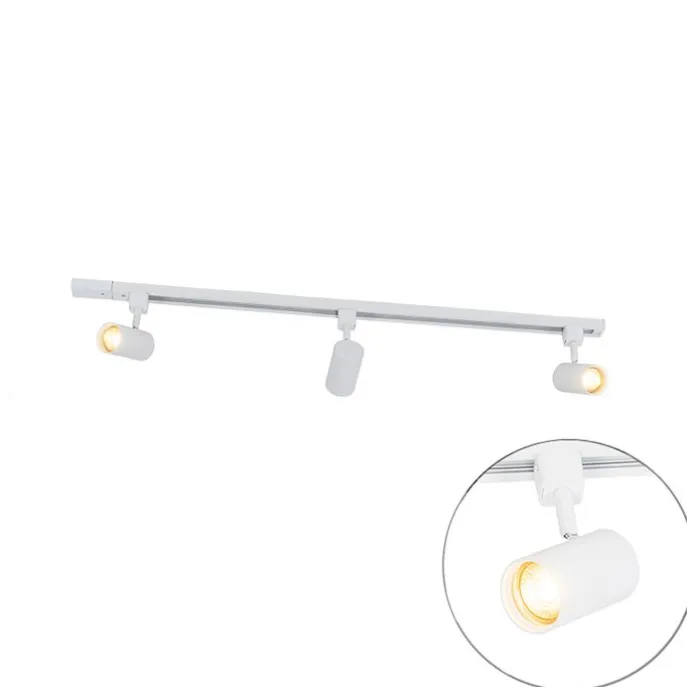 Smartes Schienensystem weiß 1-phasig 3-flammig inkl. Wifi GU10 - Iconic Jeana