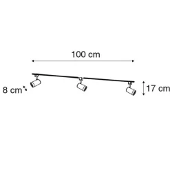 Smartes Schienensystem weiß 1-phasig 3-flammig inkl. Wifi GU10 - Iconic Jeana