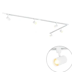 Smartes Schienensystem weiß 1-phasig 5-flammig inkl. Wifi GU10 - Iconic Jeana