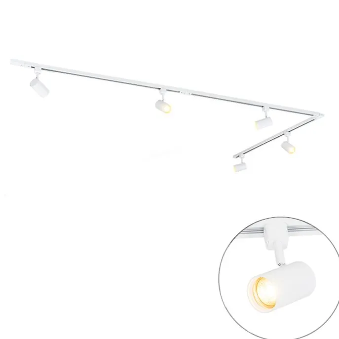 Smartes Schienensystem weiß 1-phasig 5-flammig inkl. Wifi GU10 - Iconic Jeana