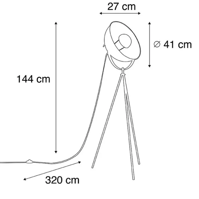Smartes Stehlampen-Stativ schwarz inkl. Wifi A60 - Magna 40 Eglip