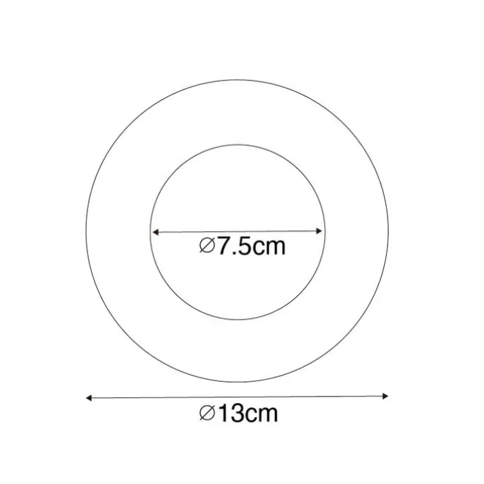 Spacer schwarz für Einbaustrahler 7,5 - 13 cm - Spacer
