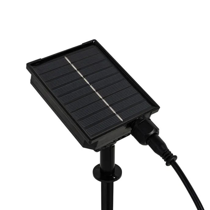 Spitzenlicht Schwarz 60 cm Inkl. Wiederaufladbare LED und Solar IP65 - Adalind