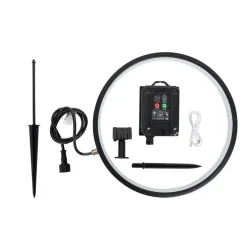 Spitzenlicht Schwarz 60 cm Inkl. Wiederaufladbare LED und Solar IP65 - Adalind