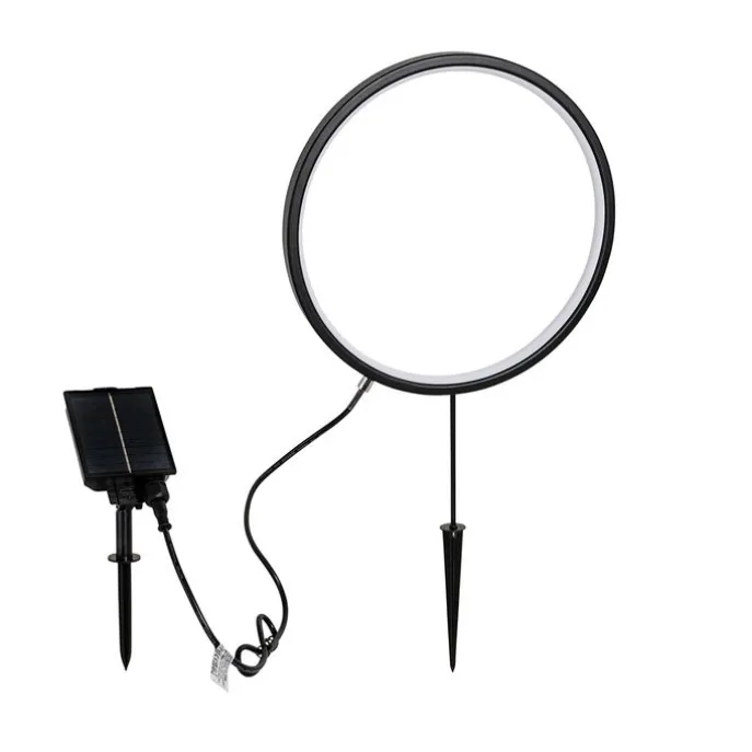 Spitzenlicht Schwarz 60 cm Inkl. Wiederaufladbare LED und Solar IP65 - Adalind