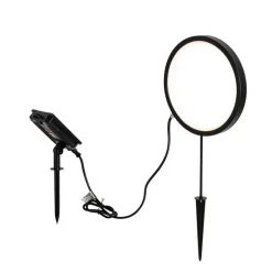 Spitzenlicht Schwarz 50 cm Inkl. Wiederaufladbare und Solar LED IP65 - Adalind