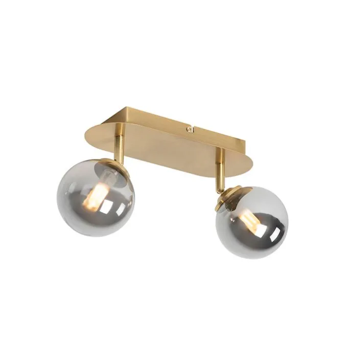 Spot Gold 2-Licht verstellbar mit Rauchglas - Athen