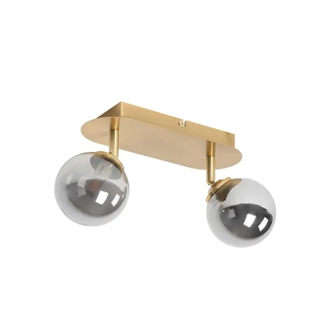 Spot Gold 2-Licht verstellbar mit Rauchglas - Athen