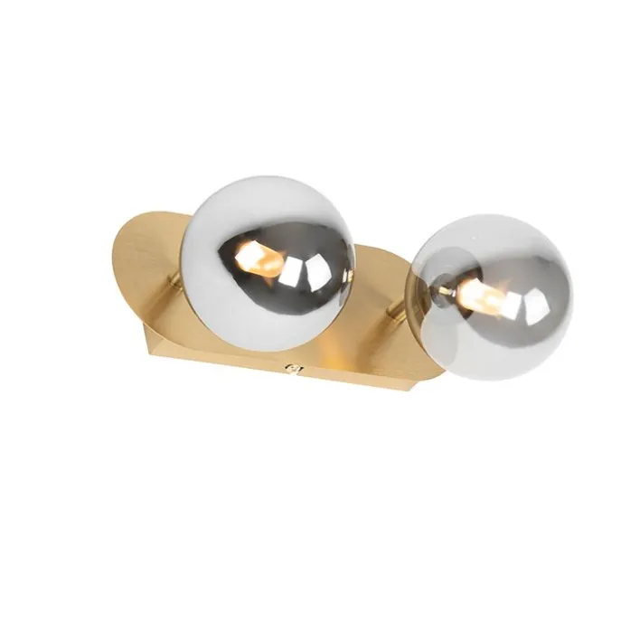 Spot Gold 2-Licht verstellbar mit Rauchglas - Athen