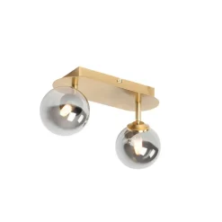 Spot Gold 2-Licht verstellbar mit Rauchglas - Athen