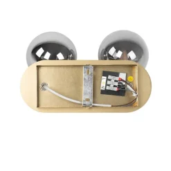 Spot Gold 2-Licht verstellbar mit Rauchglas - Athen