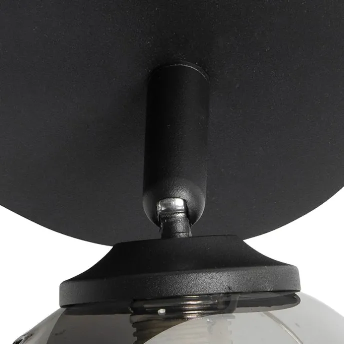 Spot schwarz mit Rauchglas 2-Licht verstellbar - Athen