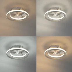 Stahl Deckenventilator 46,5 cm inkl. LED mit Fernbedienung - Kees