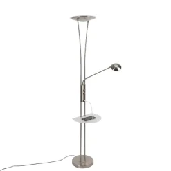 Stahl Stehlampe mit Lesearm inkl. LED und USB-Anschluss - Sevilla