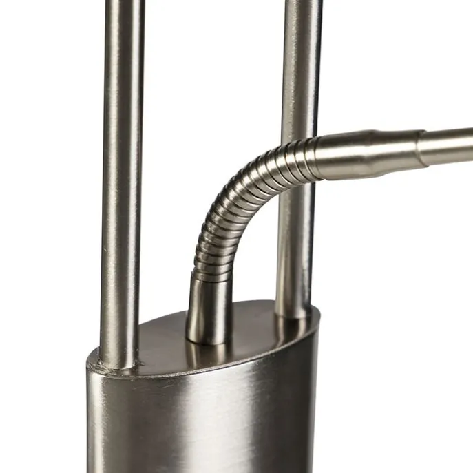 Stahl Stehlampe mit Lesearm inkl. LED und USB-Anschluss - Sevilla