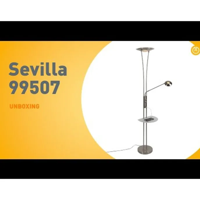 Stahl Stehlampe mit Lesearm inkl. LED und USB-Anschluss - Sevilla