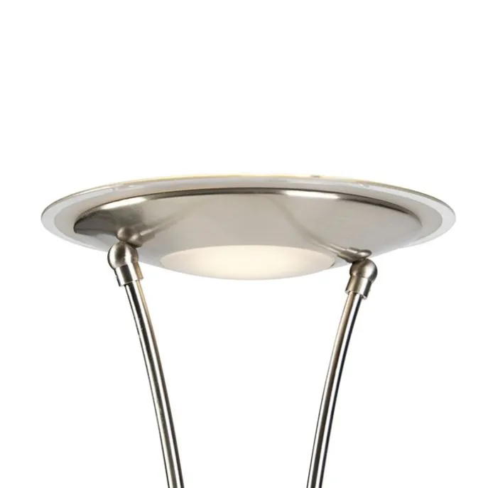 Stahl Stehlampe mit Lesearm inkl. LED und USB-Anschluss - Sevilla