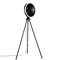 Standventilator Stativ schwarz inkl. LED 3-stufig dimmbar - Meric