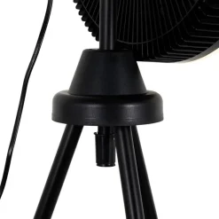 Standventilator Stativ schwarz inkl. LED 3-stufig dimmbar - Meric