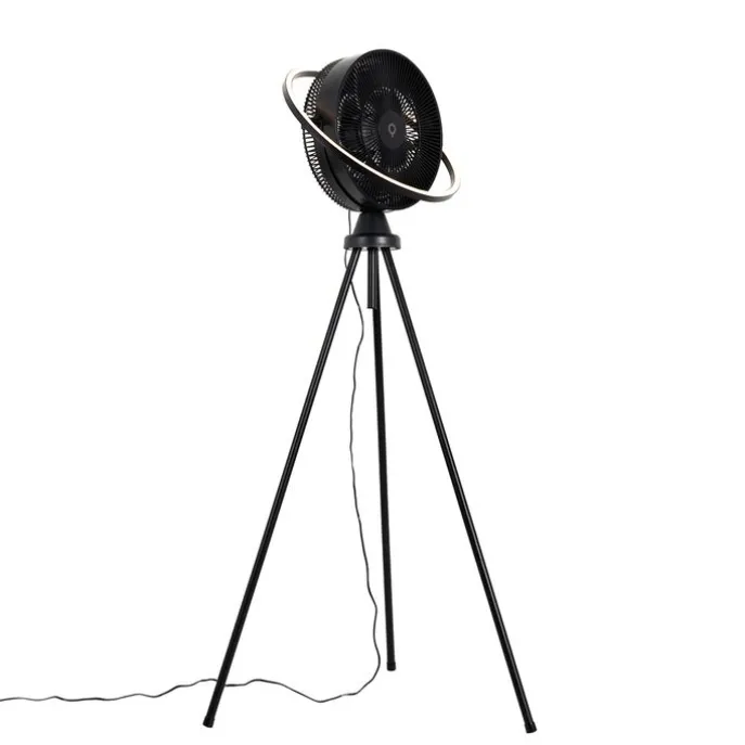 Standventilator Stativ schwarz inkl. LED 3-stufig dimmbar - Marleen