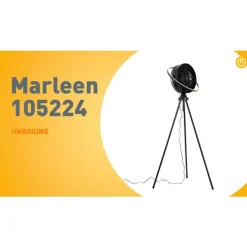 Standventilator Stativ schwarz inkl. LED 3-stufig dimmbar - Marleen