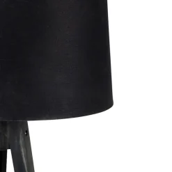 Stativ schwarz mit Leinenschirm schwarz 45 cm - Stativ Classic