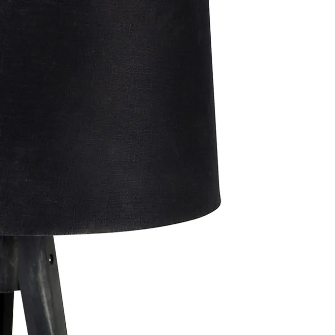 Stativ schwarz mit Leinenschirm schwarz 45 cm - Stativ Classic