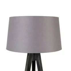 Stativ schwarz mit Leinenschirm Dunkelgrau 45 cm - Stativ Classic