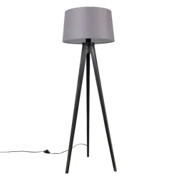 Stativ schwarz mit Leinenschirm Dunkelgrau 45 cm - Stativ Classic