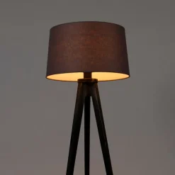 Stativ schwarz mit Leinenschirm Dunkelgrau 45 cm - Stativ Classic