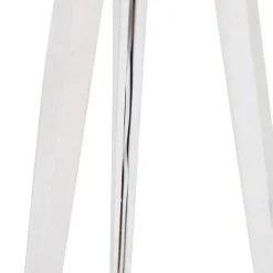 Stativ-Stehleuchte weiß mit gelbem Stoffschirm 50cm - Tripod Classic