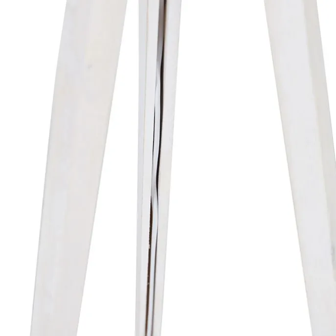 Stativ-Stehleuchte weiß mit dunkelblauem Stoffschirm 50cm - Tripod Classic