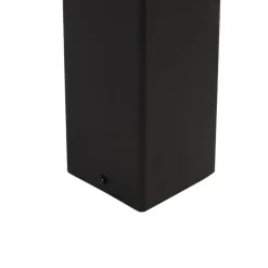 Stehende Außenlampe schwarz mit opalweißem Schirm 70 cm - Dänemark