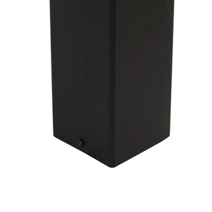 Stehende Außenlampe schwarz mit opalweißem Schirm 70 cm - Dänemark