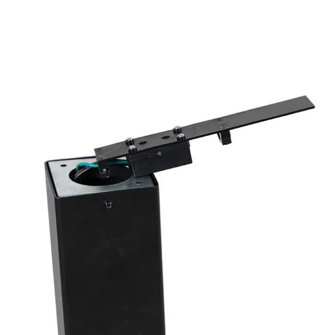 Stehende Außenlampe schwarz mit opalweißem Schirm 70 cm - Dänemark