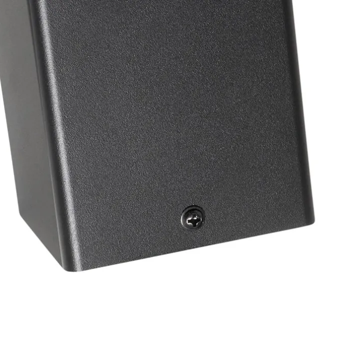 Stehende Außenlampe schwarz 50 cm IP44 mit Rauchglaseffekt - Dänemark