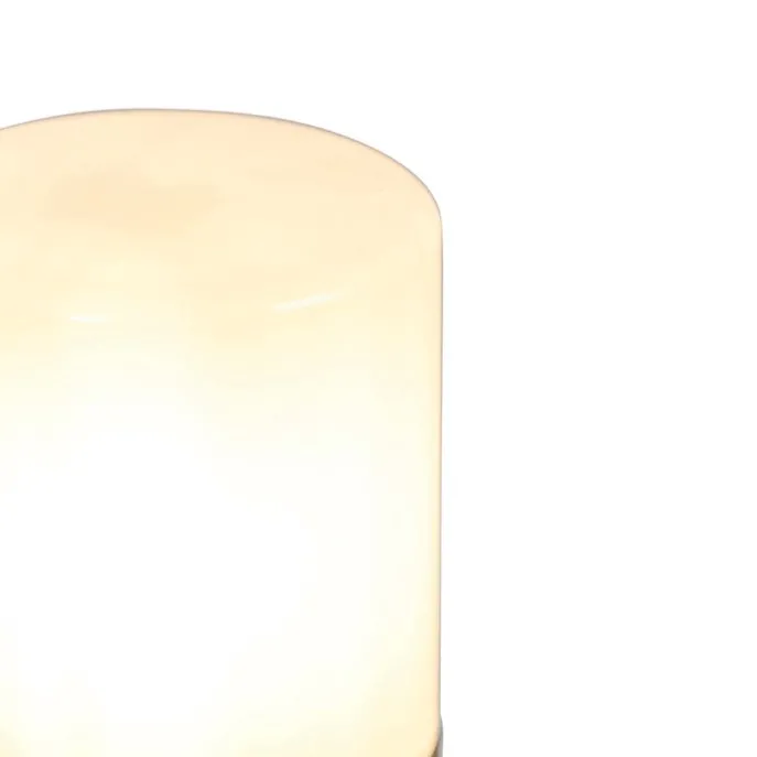 Stehende Außenlampe schwarz mit Opalschirm weiß 30 cm IP44 - Odense