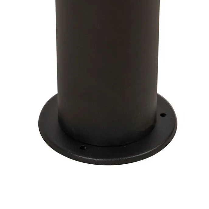 Stehende Außenlampe schwarz mit Opalschirm weiß 30 cm IP44 - Odense