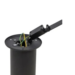 Stehende Außenlampe schwarz mit Opalschirm weiß 30 cm IP44 - Odense