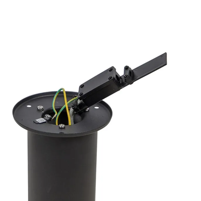 Stehende Außenlampe schwarz mit Opalschirm weiß 30 cm IP44 - Odense