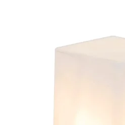 Stehende Außenlampe schwarz mit opalweißem Schirm 50 cm - Dänemark