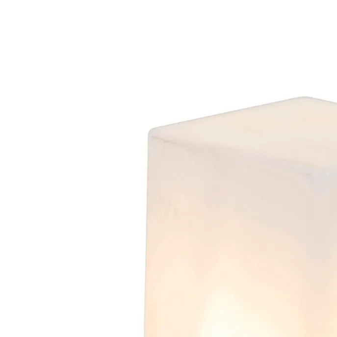 Stehende Außenlampe schwarz mit opalweißem Schirm 50 cm - Dänemark