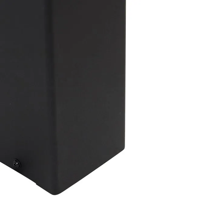 Stehende Außenlampe schwarz mit opalweißem Schirm 50 cm - Dänemark